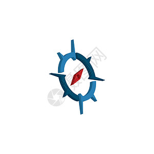 罗盘标志模板矢量符号商业标识航海星星插图网络导航背景图片