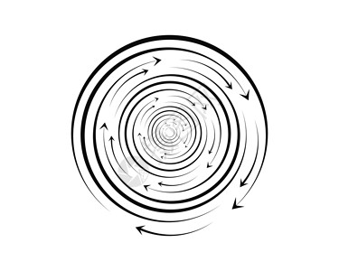 金粉圆圈漩涡漩涡标志矢量 ico气旋技术身份飓风旋风空气圆形海浪推广涡流插画