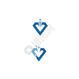钻石标志模板矢量符号网络商业公司插图徽章身份奢华标识字母背景图片
