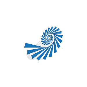 螺旋 Logo 模板矢量符号运动波纹公司冲浪推广蓝色标志圆圈品牌程式化背景图片