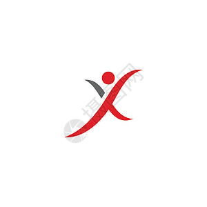 Logo 模板矢量符号仿真标志艺术标识数字优胜者运动员草图白色飞行背景图片