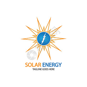 太阳太阳能标志设计模板 太阳能技术标志设计标识插图叶子力量生态回收圆圈网络公司活力背景图片