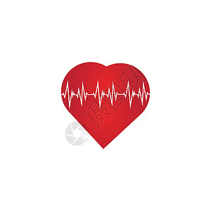 心率图标健康监视器 红色心率 血压矢量 iconheart 欢呼心电图速度脉冲韵律科学锻炼心脏病学医院海浪频率曲线背景图片