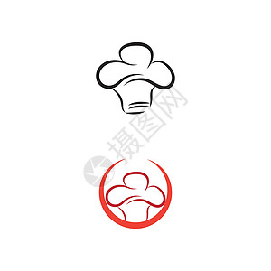 厨师标志模板矢量符号胡子食物面包师菜单咖啡店标识帽子炊具午餐餐厅背景图片