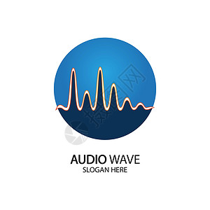 抽象声波音乐标志概念声波音频技术抽象形状打碟机体积海浪记录收音机俱乐部波形信号推广品牌插画