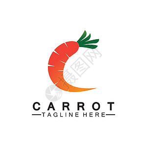 胡萝卜标志矢量图标插画设计模板水果农业食物农场徽章店铺叶子市场标签蔬菜背景图片