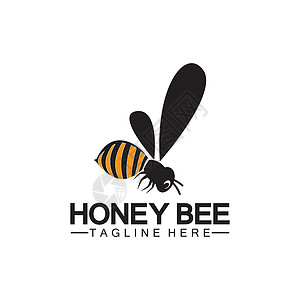 蜜蜂蜂蜜标志矢量图标符号插图设计模板卡通片蜂窝标识横幅蜂巢标签昆虫食物农场六边形背景图片