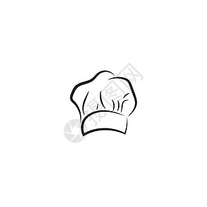 厨师帽标志矢量设计模板餐厅勺子工作餐饮午餐衣服炊具徽章商业烹饪背景图片