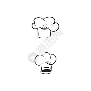 厨师标志模板矢量符号咖啡店标识美食炊具工作厨房帽子食物烹饪菜单背景图片