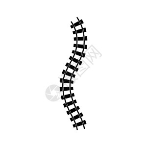 火车轨道矢量图标设计模板过境旅行铁路收藏栏杆曲线金属机车货运插图背景图片