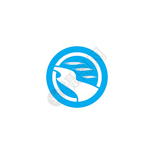 河 Logo 模板矢量符号自然生活蓝色艺术插图白色旅行背景图片
