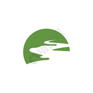 河 Logo 模板矢量符号旅行艺术生活白色自然蓝色插图背景图片