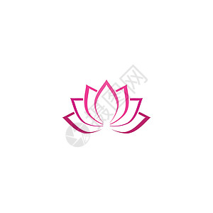 莲花标志模板矢量符号叶子温泉瑜伽标识植物背景图片