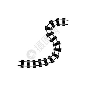 火车轨道矢量图标设计模板机车交通货运栏杆波浪状收藏铁路插图曲线旅行背景图片