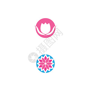 莲花标志模板矢量符号叶子植物瑜伽温泉标识背景图片