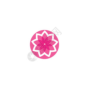 莲花标志模板矢量符号植物温泉标识叶子瑜伽背景图片