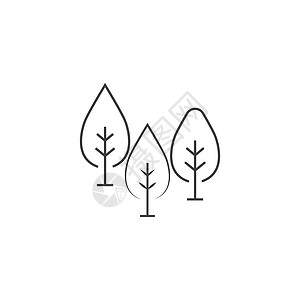树线标志模板矢量符号绿色花园白色收藏植物松树标识森林生态环境背景图片