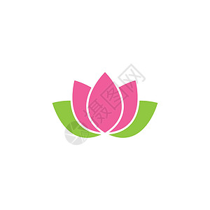 莲花标志模板矢量符号标识瑜伽叶子温泉植物背景图片