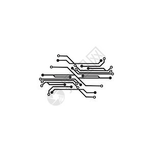 电路标志模板 vecto创造力徽标技术一体化电子蓝色插图商业线条网络背景图片