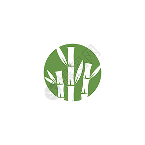 一叶子logo竹 Logo 模板矢量 ico植物插图热带圆圈温泉标识叶子艺术按摩商业插画