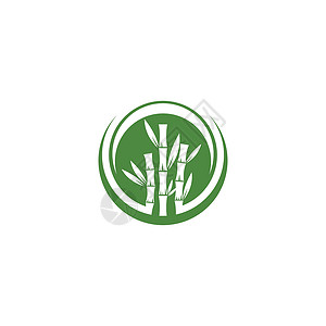 竹 Logo 模板矢量 ico插图圆圈标识按摩叶子温泉商业热带植物艺术背景图片