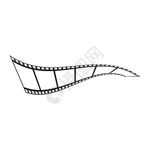 抽象电影图标矢量图解设计模板黑色商业框架白色技术幻灯片生产标识照片插图背景图片