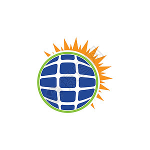 太阳能标志 vecto技术环境控制板绿色力量商业阳光叶子插图活力背景图片