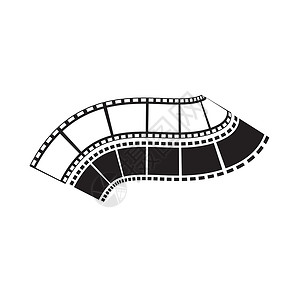 抽象电影图标矢量图解设计模板黑色视频插图艺术磁带娱乐创造力幻灯片框架相机背景图片