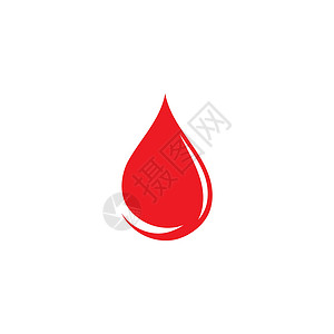 血液标志矢量图解模板红色水滴援助液体帮助生活医疗白色背景图片