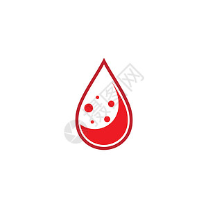 血液标志矢量图解模板生活白色水滴帮助援助医疗液体红色背景图片