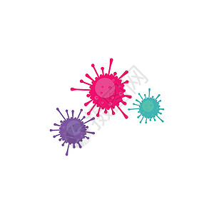 细菌矢量图图标模板科学病菌孢子微生物学疾病细胞微生物寄生虫病原生物背景图片