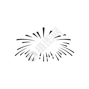 白色标志烟花标志模板矢量符号节日周年白色焰火派对火焰乐趣纪念日绘画艺术设计图片