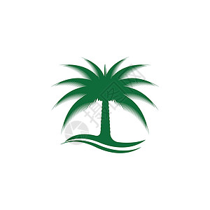 枣树 Logo 模板矢量符号植物食物海滩水果白色黑色叶子热带旅行棕榈背景图片