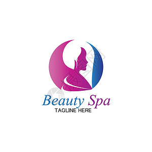 美容 spa 标志设计模板vecto女士装饰品酒店沙龙女孩插图奢华植物叶子标识背景图片