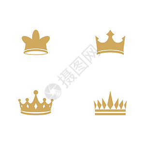 设置皇冠标志模板 vecto纹章库存皇家女王君主剪贴黑色国王装饰品金子背景图片