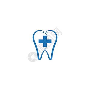 牙齿符号牙科标志和符号模板图标 ap磨牙医疗矫正治疗牙膏吉祥物牙齿牙刷牙线微笑插画