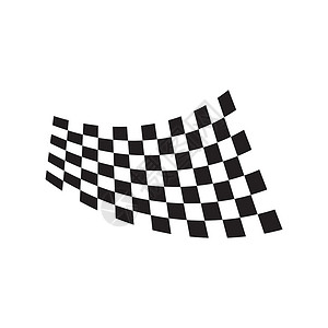 F1赛旗赛旗图标简单设计赛旗日志竞赛优胜者速度越野白色运动胜利商业成功旗帜插画
