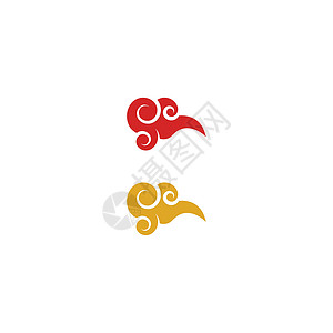中国云 Logo 模板矢量符号装饰品卡通片艺术天空多云墙纸红色背景图片