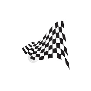 F1赛旗赛旗图标简单设计赛旗日志商业发动机速度黑色摩托车优胜者竞赛越野白色汽车插画