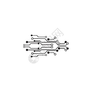 电路标志模板 vecto线条公司电子蓝色科学一体化商业徽标技术插图背景图片