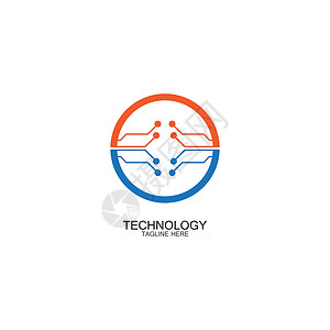电路技术标志矢量创造力数据标识商业字体圆圈身份工业电脑蓝色背景图片