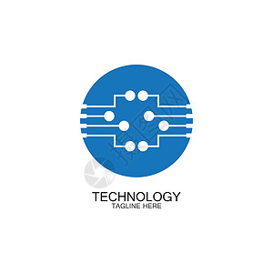 电路技术标志矢量活力网站公司身份网络力量创造力字体标识科学背景图片