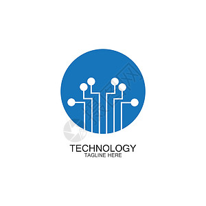 电路技术标志矢量网站工业电脑网络互联网电子产品蓝色身份活力标识背景图片