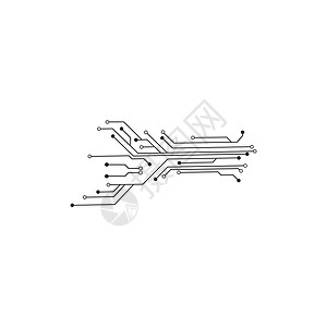 电路标志模板 vecto插图公司科学徽标技术商业网络蓝色一体化线条背景图片