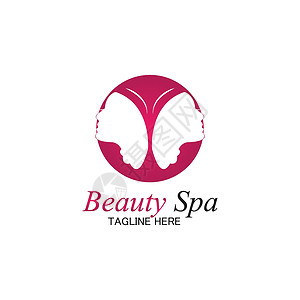 美容 spa 标志设计模板vecto化妆品女孩美丽金子标签叶子沙龙酒店瑜伽药品背景图片