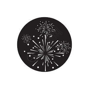 黑色清新烟花烟花标志模板矢量符号绘画黑色纪念日焰火乐趣节日火焰派对白色庆典设计图片