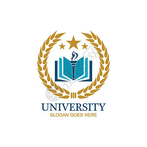 大学学院和课程标志设计模板商业插图帽子边界学院蓝色学生标识网络徽章背景图片
