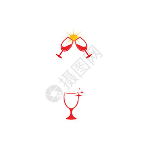 葡萄酒标志模板矢量图酒厂黑色藤蔓菜单玻璃标识插图餐厅酒杯艺术背景图片