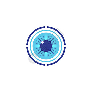 眼睛护理标志模板 ico身份商业电影创造力健康技术互联网插图公司背景图片