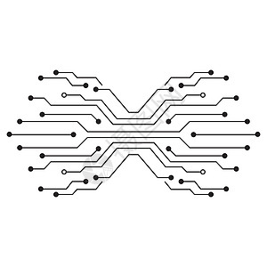 电路标志模板 vecto徽标技术一体化蓝色线条创造力商业插图科学公司背景图片